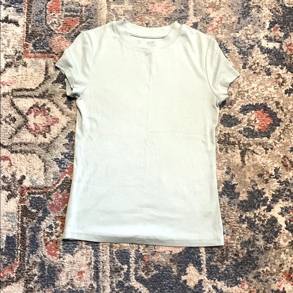 a new day Tops - A New Day Light Blue Ribbed Tee